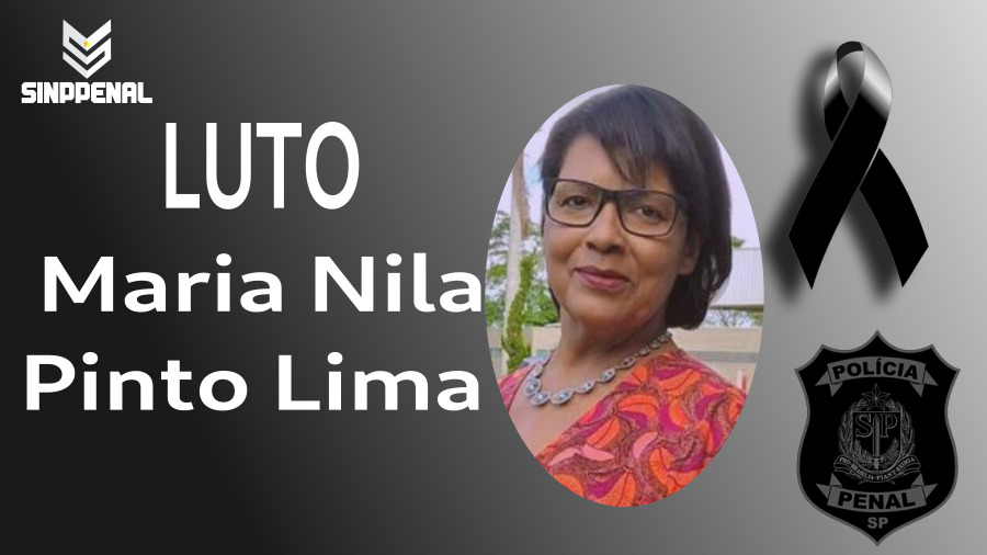 Nota de falecimento da policial penal Maria Nila Pinto Lima 
