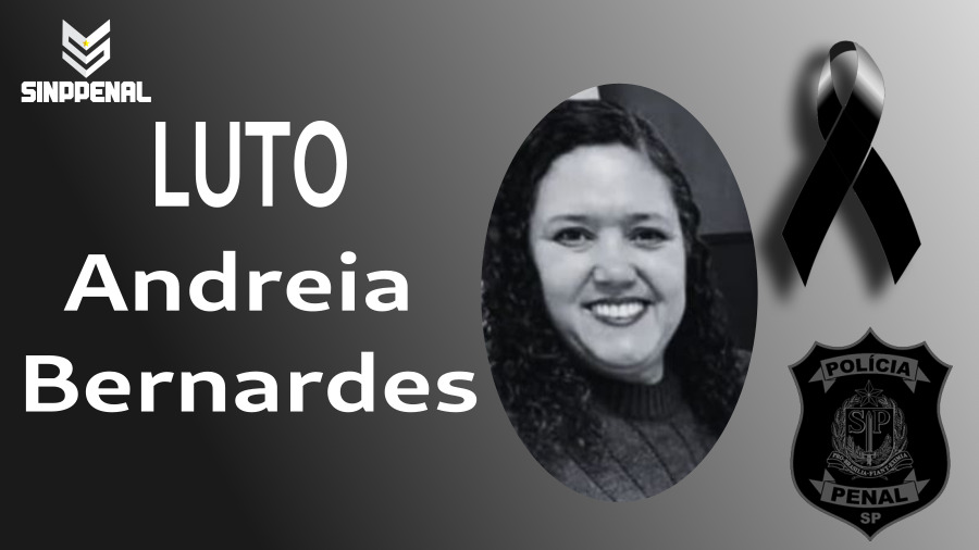 Nota de falecimento da policial penal Andreia Bernardes