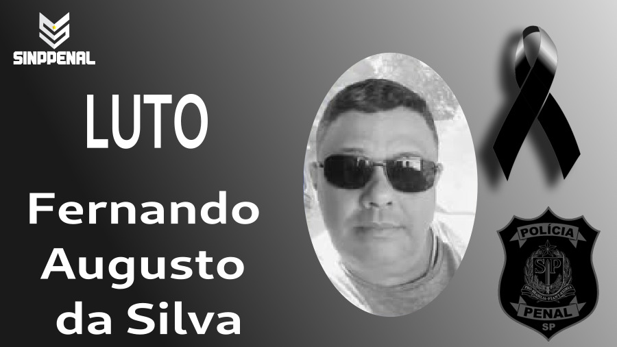 Nota de falecimento do policial penal Fernando Augusto da Silva