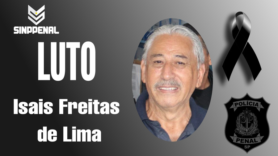 Nota de falecimento do policial penal Isaías Freitas de Lima