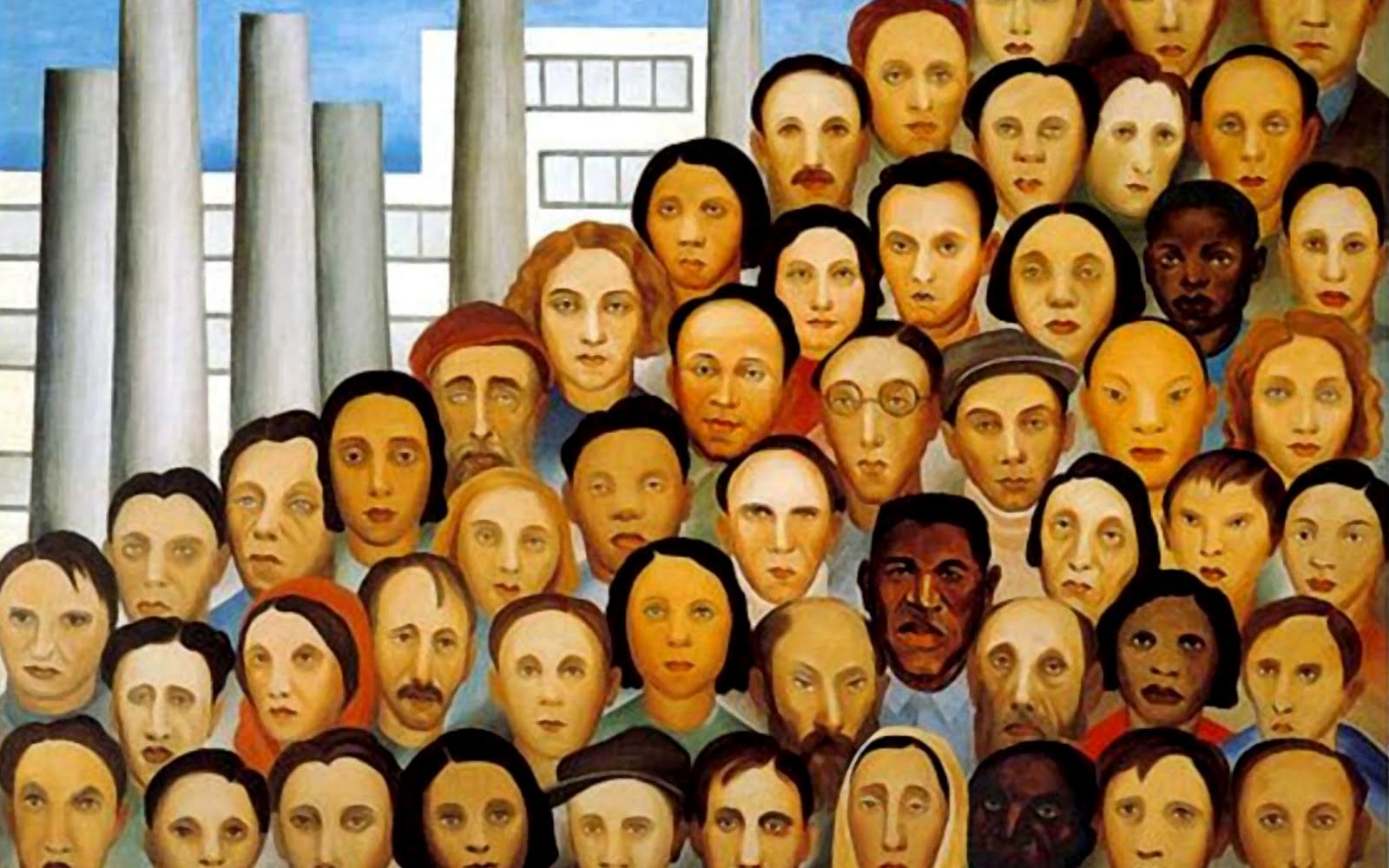 Operários, 1933, Óleo sobre tela - 150 x 205 cm - Tarsila do Amaral